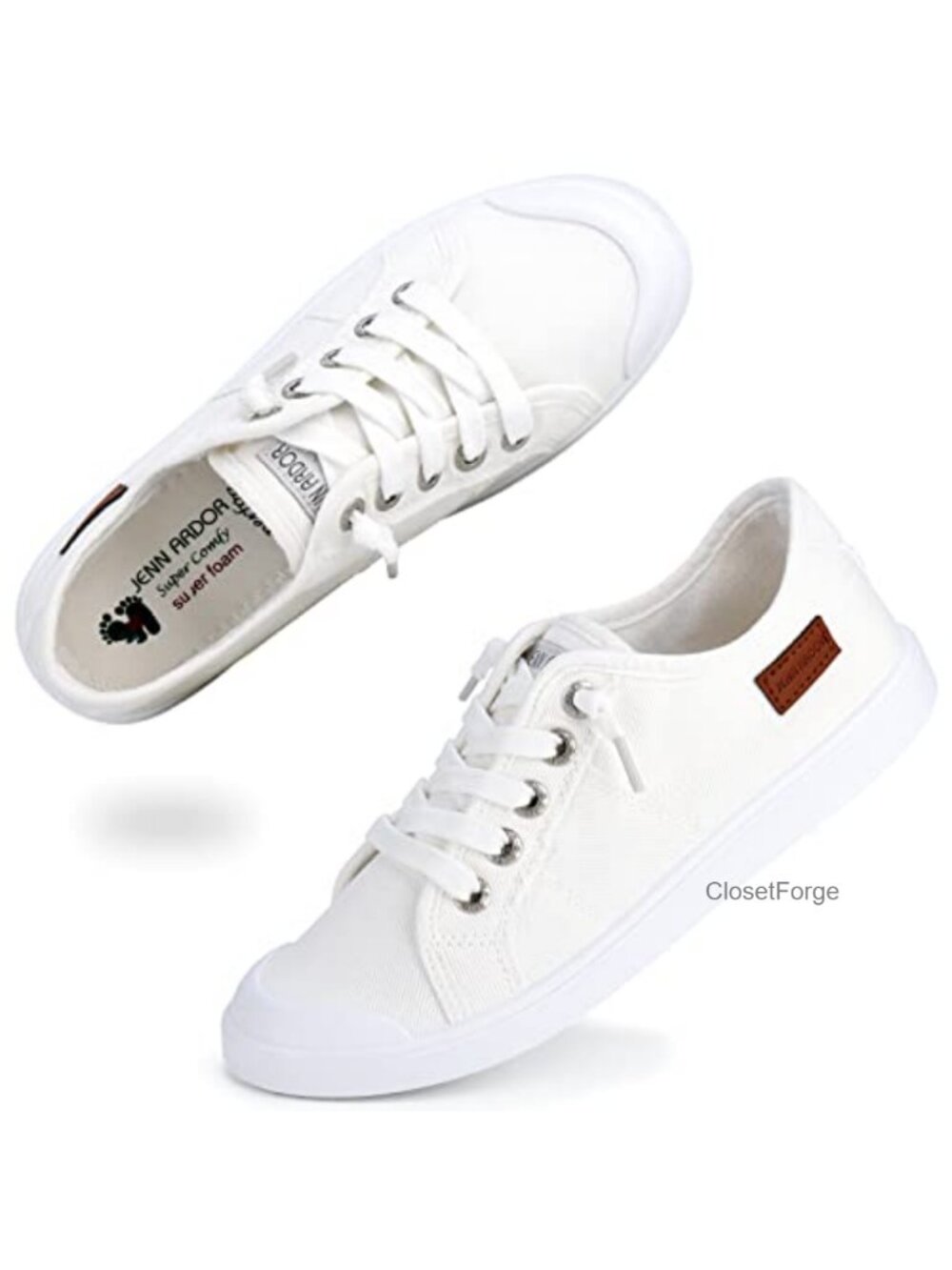 Women's Canvas Slip-On Loafers Sneakers Round Toe Comfortable Walking Flats